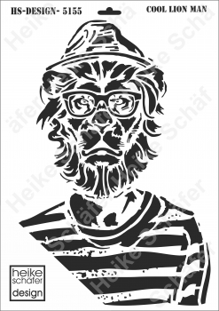 Schablone-Stencil A3 391-5155 Cool Lion Man